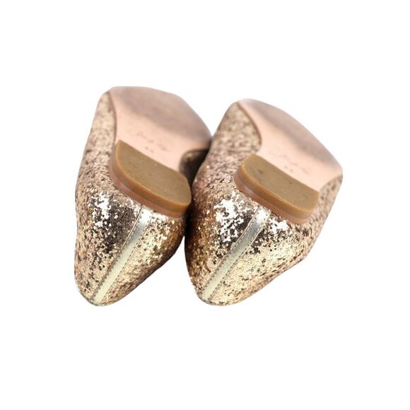 Shoes of Prey METALLIC GOLD GENUINE LEATHER FLAT BALLET SLIP ON SHOES Sz 6.5 - Picture 10 of 10